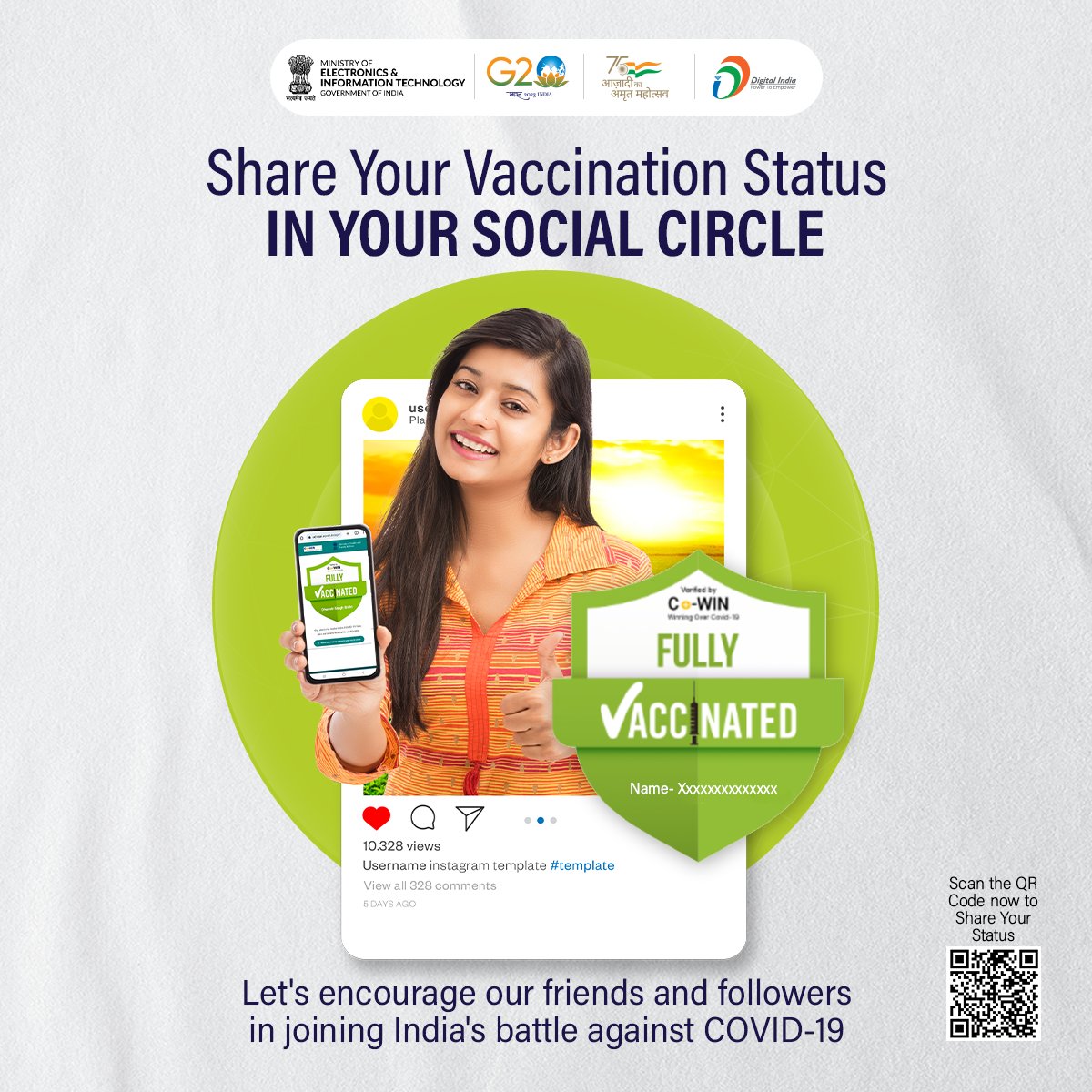 Be a Fighter! If you are fully or partially vaccinated, you can now share your vaccination status in your social circle