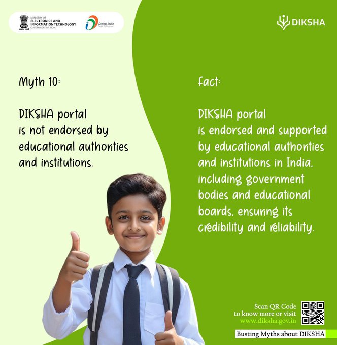 DIKSHA portal is endorsed and supported by educational authorities and institutions in India