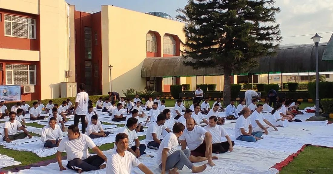 Students of NSTI Haldwani participating in celebrations of InternationalDayofYoga