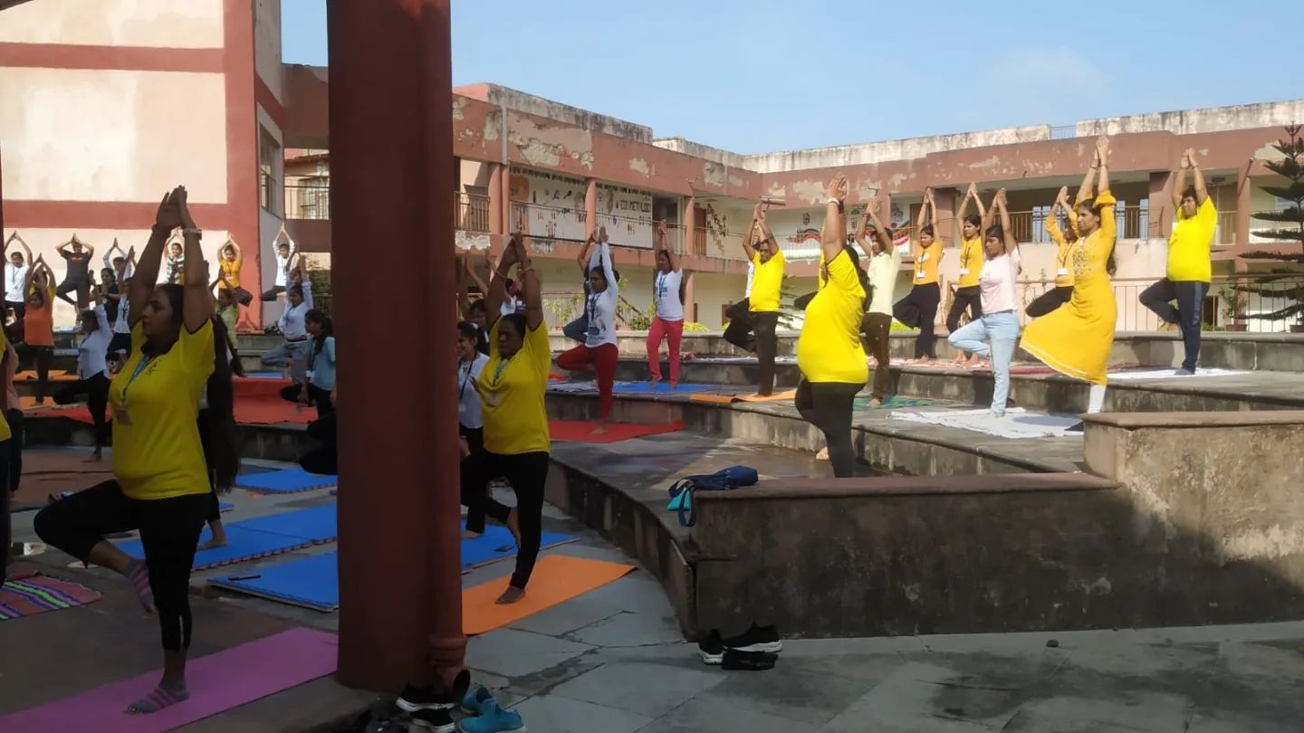 NSTI Indore participate in YogaDay celebrations.