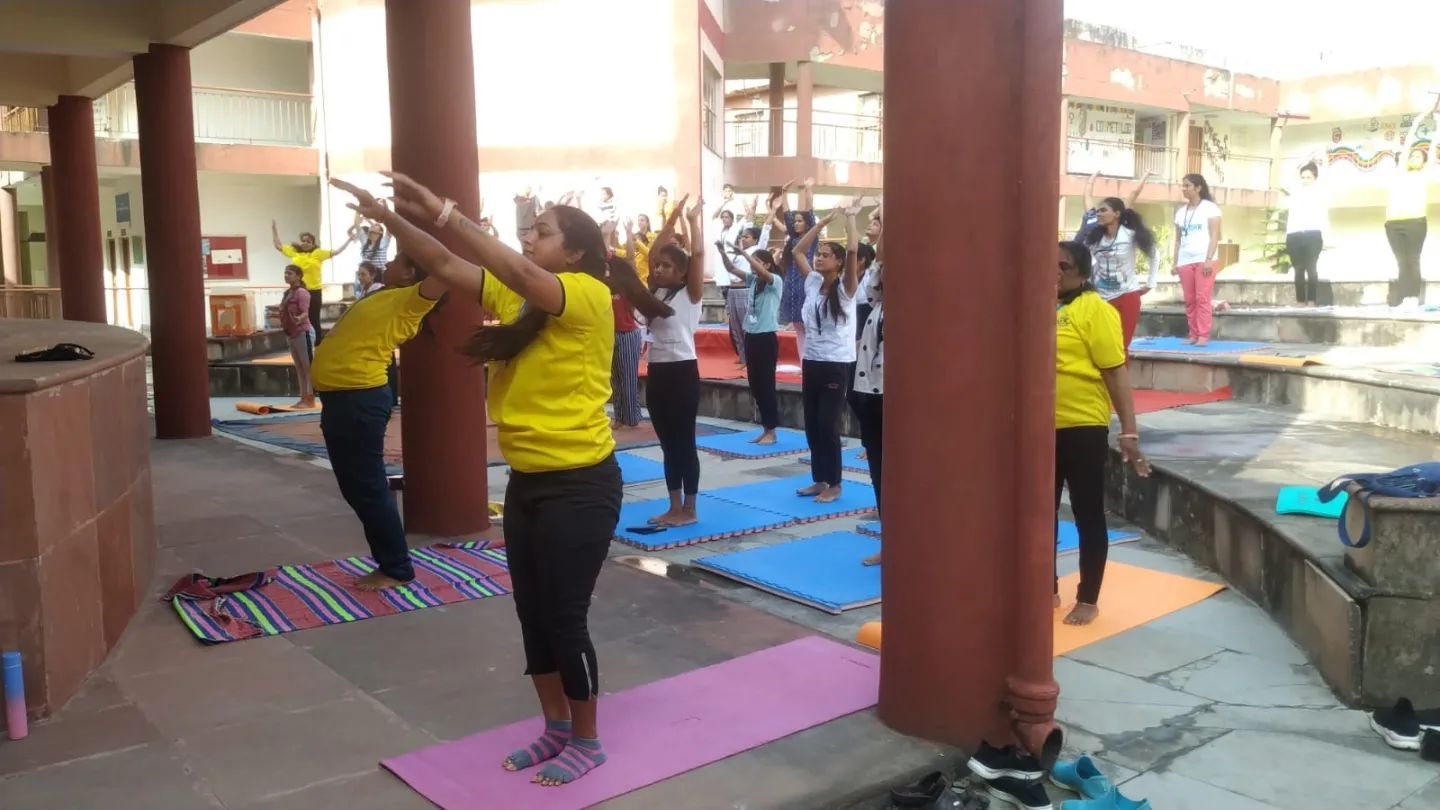 NSTI Indore participate in YogaDay celebrations.