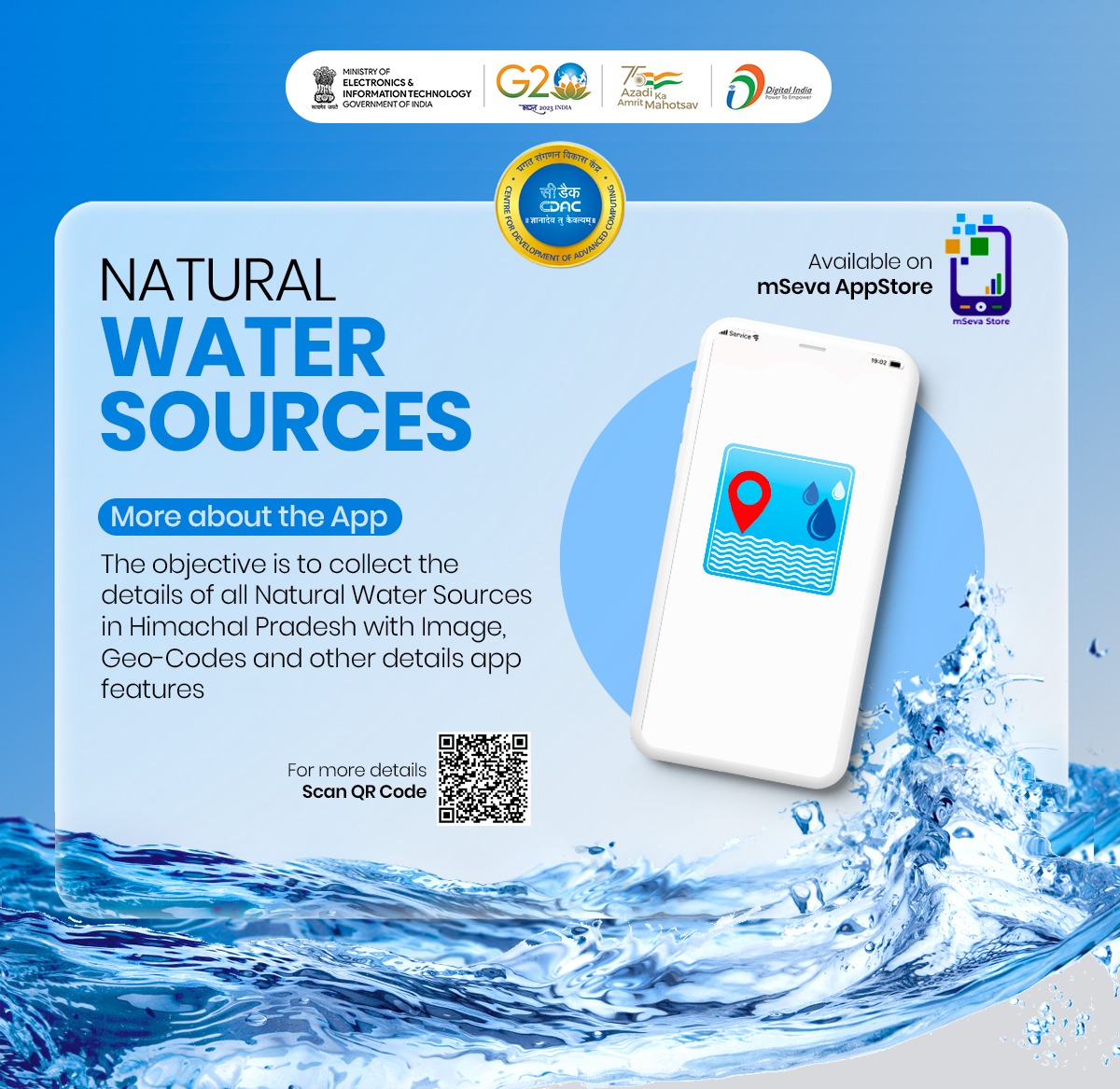 Natural Water Sources #app has been developed by Rural Development Dept