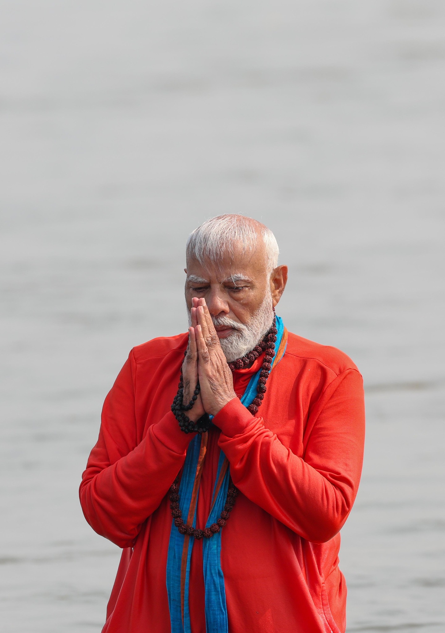 PM Narendra Modi takes a sacred dip at Triveni Sangam in Mahakumbh,