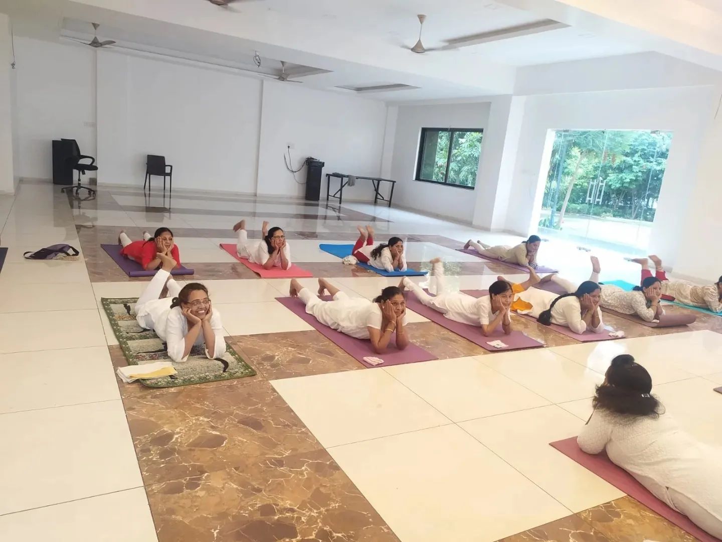 Teachers of JSS Pune participating in InternationalDayofYoga.