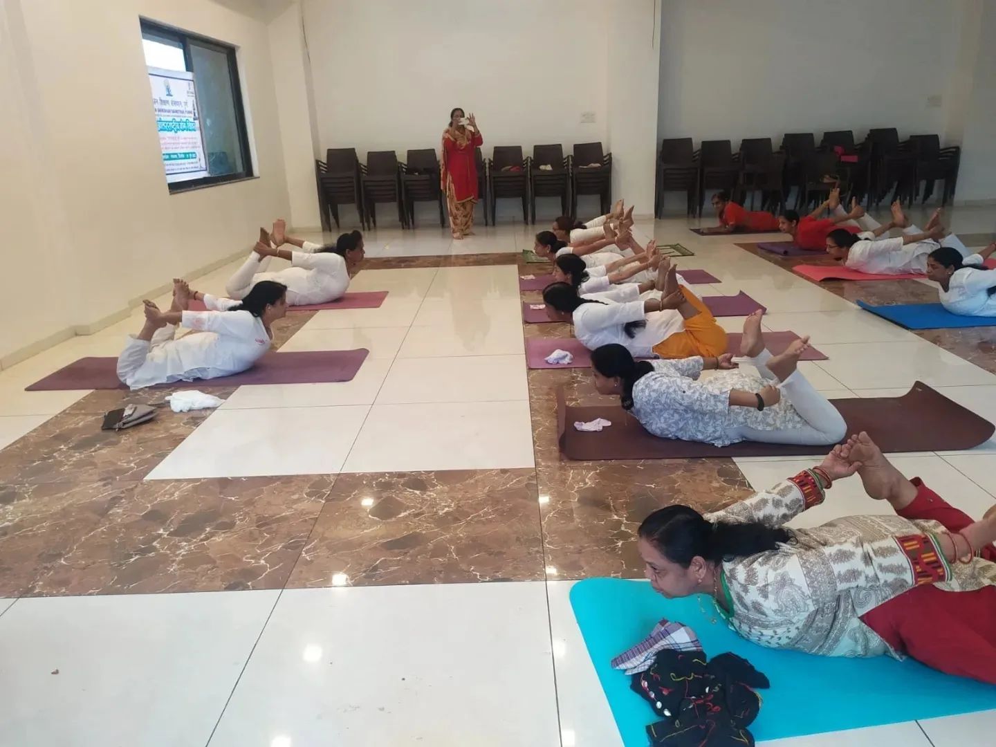 Teachers of JSS Pune participating in InternationalDayofYoga.