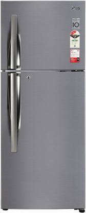 LG 260 L Frost Free Double Door Top Mount 3 Star Refrigerator  (Shiny Steel, GL-I292RPZX)