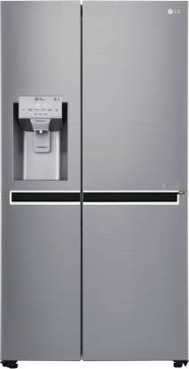 LG 668 L Frost Free Side by Side Refrigerator with with Hygiene Fresh+ and Smart ThinQ(WiFi Enabled)  (Platinum Silver 3, GC-L247CLAV)