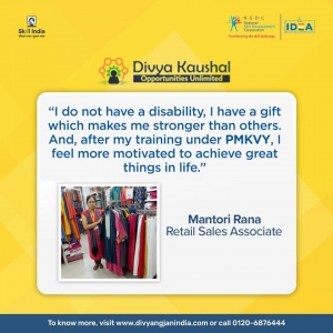 Divya Kaushal is an opportunity for all Divyangjan 