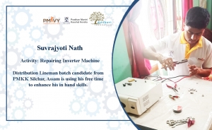 Suvrajyoti Nath, Distribution Lineman batch candidate of PMKK Silchar, Assam