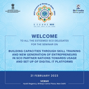 welcome SCO delegates to a Seminar on Building Capacities through Skill Training 