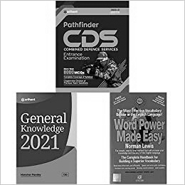 Pathfinder CDS Combined Defence Services Entrance Examination 2020+General Knowledge 2021+Word Power Made Easy(Set of 3 books)