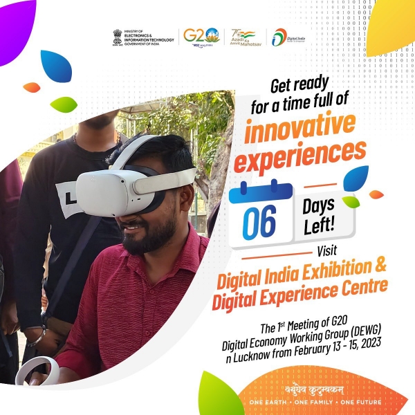6️⃣ days to go for the 1st Meeting of G20 Digital Economy Working Group in Lucknow from Feb 13-15. 