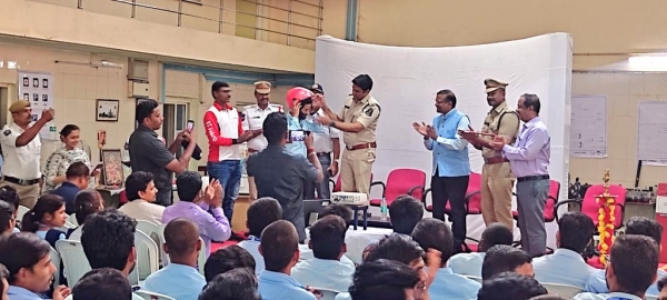 A successful awareness program on road safety & traffic was conducted by Shri B.K. Rahul Hegde, IPS, Superintendent of Police