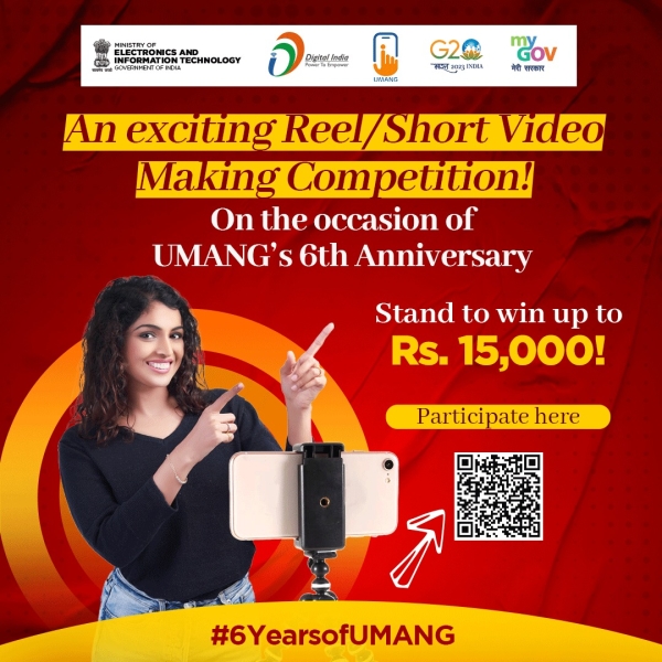 As we celebrate #6YearsofUMANG, a reel-making competition is being organised for the citizens 