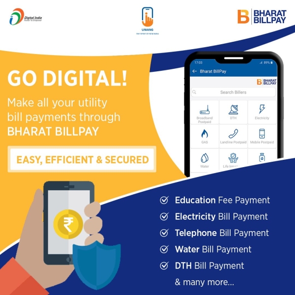 Use @BharatBillPay to pay different utility bills