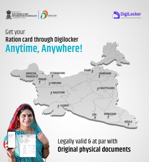 DigiLocker aims at ‘Digital Empowerment’ of the citizen by providing access to authentic digital documents to the citizen’s digital document wallet.