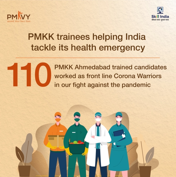 150 candidates were recruited from PMKK Ahmedabad