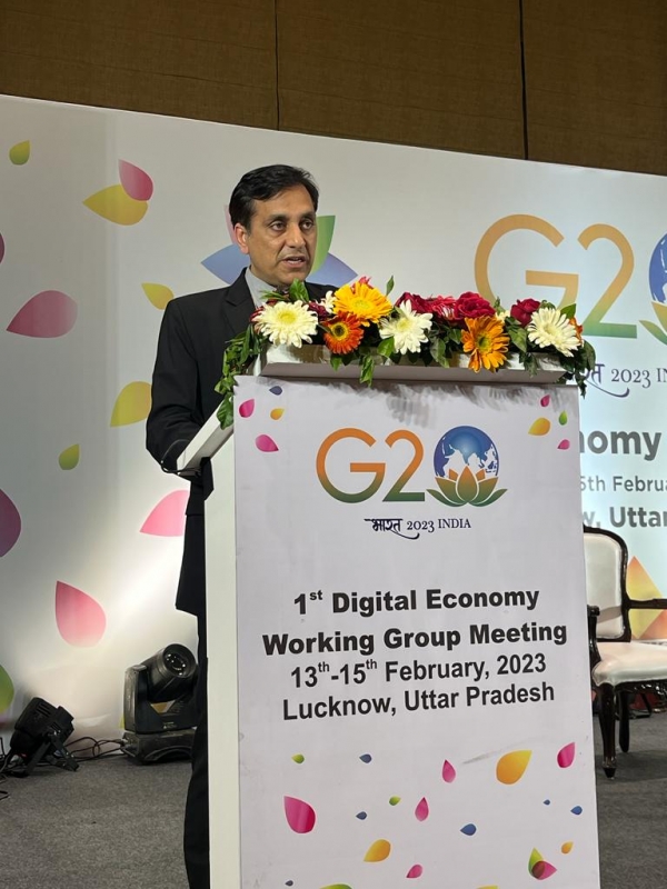 The closing remarks for the Day 1 of the #G20DEWG Meeting were given by Joint Secretary  @GoI_MeitY  Shri Sushil Pal.