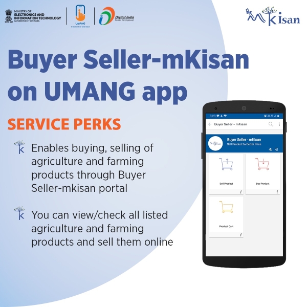 mKisan Farmers can sell and buy products through UMANGApp