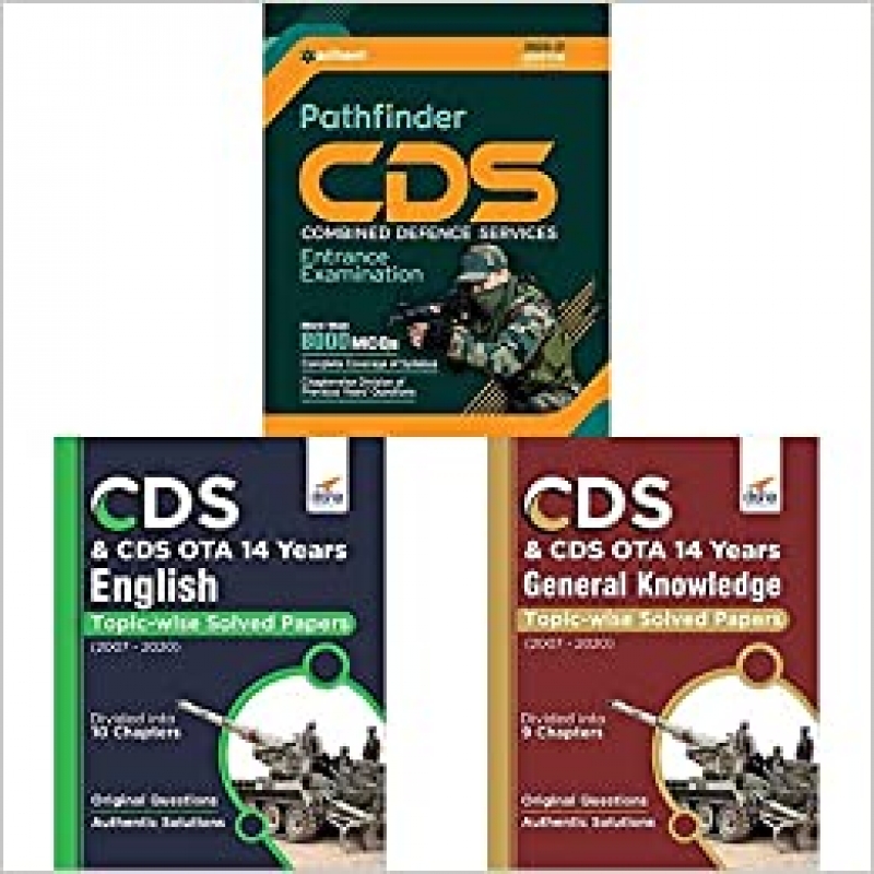 Pathfinder CDS Combined Defence Services Entrance Examination 2020+CDS & CDS OTA 14 Years English Solved Papers+14 Years General Knowledge Topic wise Solved Papers (2007-20)(Set of 3 Books)